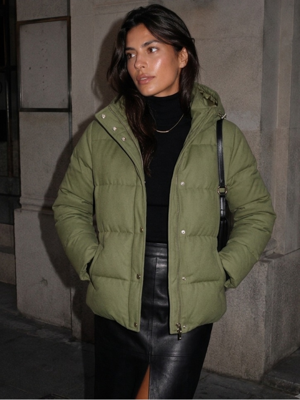 J. Crew Green Puffer Jacket